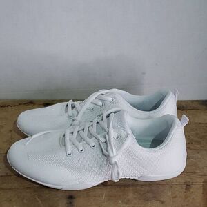 Cadidl Womens White Low Top Lace-Up Cheerleading Dance Athletic Sneakers Size 42